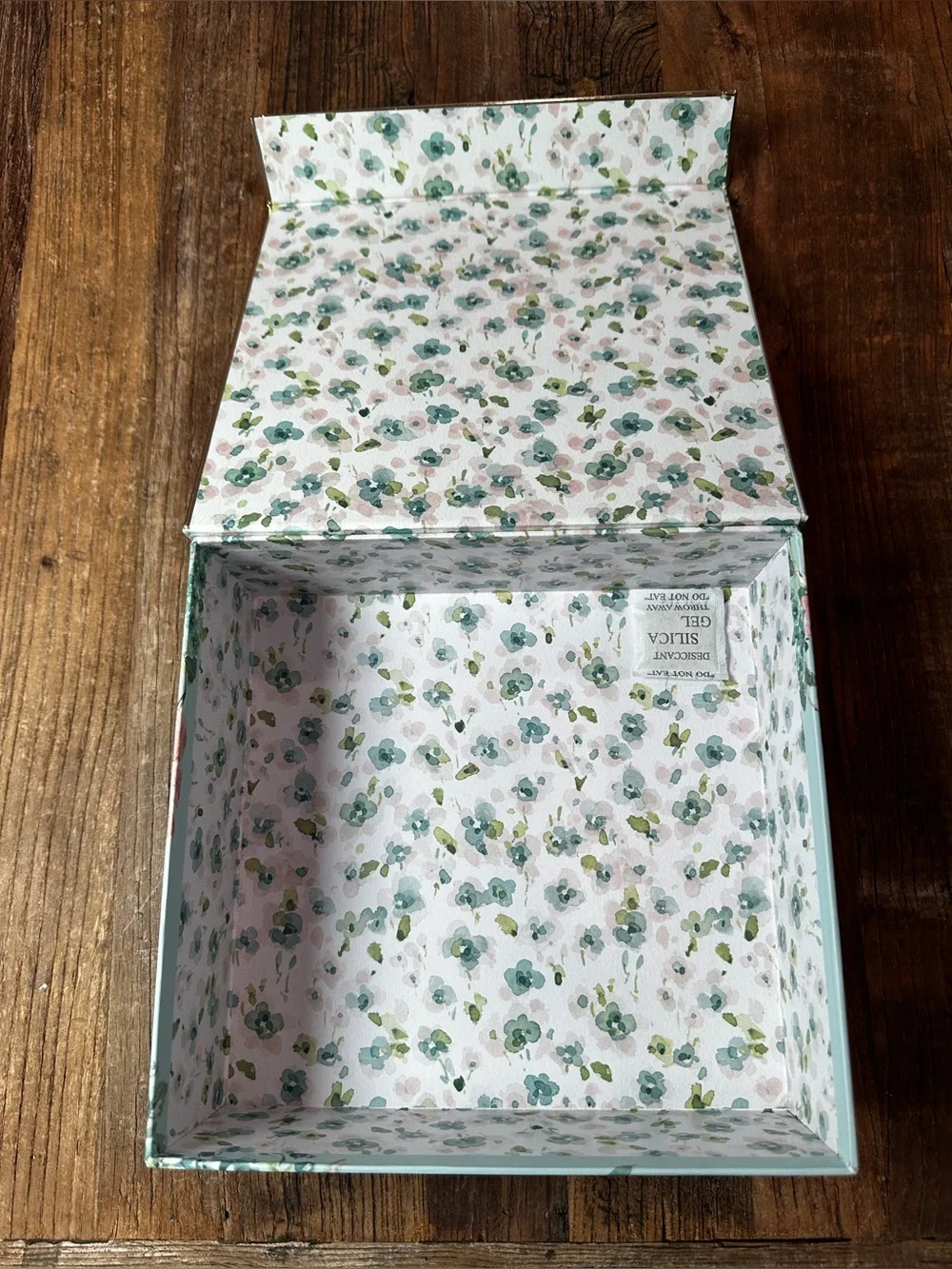 Floral Art in Teal and Pink - empty box